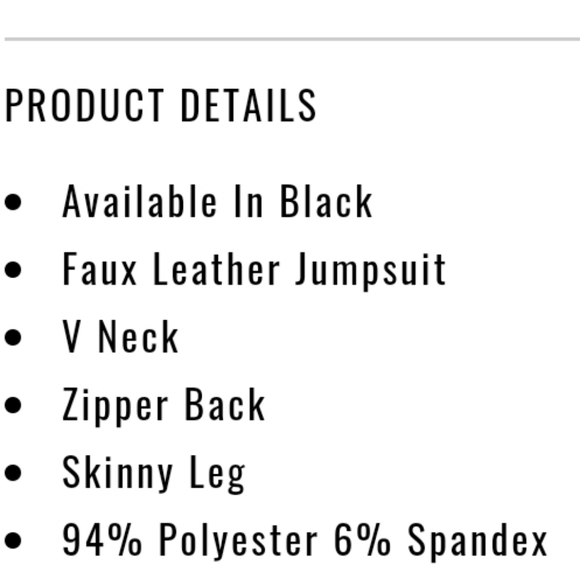 Faux leather jumpsuit - Picture 5 of 5